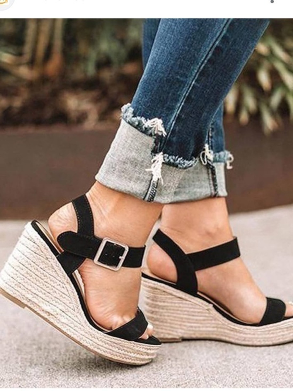 Crown Vintage Platform Espadrilles Wedge Sandals woman’s size 9.5